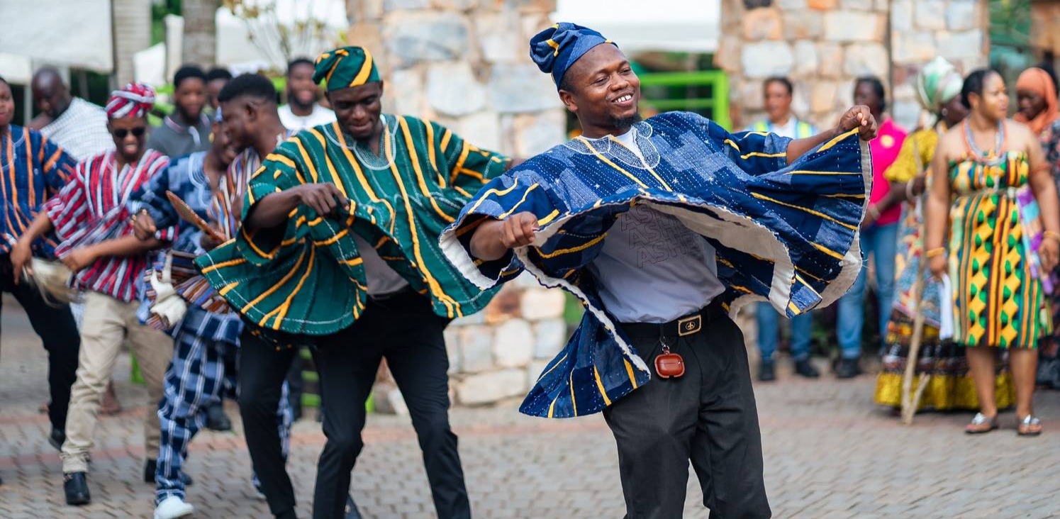 Dancers from the Northern, Savannah, North East, Upper East, and Upper West Regions take the stage at Global Café: Ghana Edition.